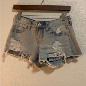 Express ripped jean shorts